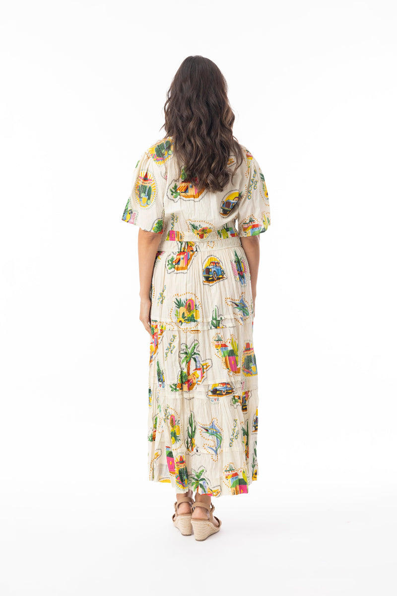Load image into Gallery viewer, Orientique Womens Guatemala Dress Maxi Elastic Waist
