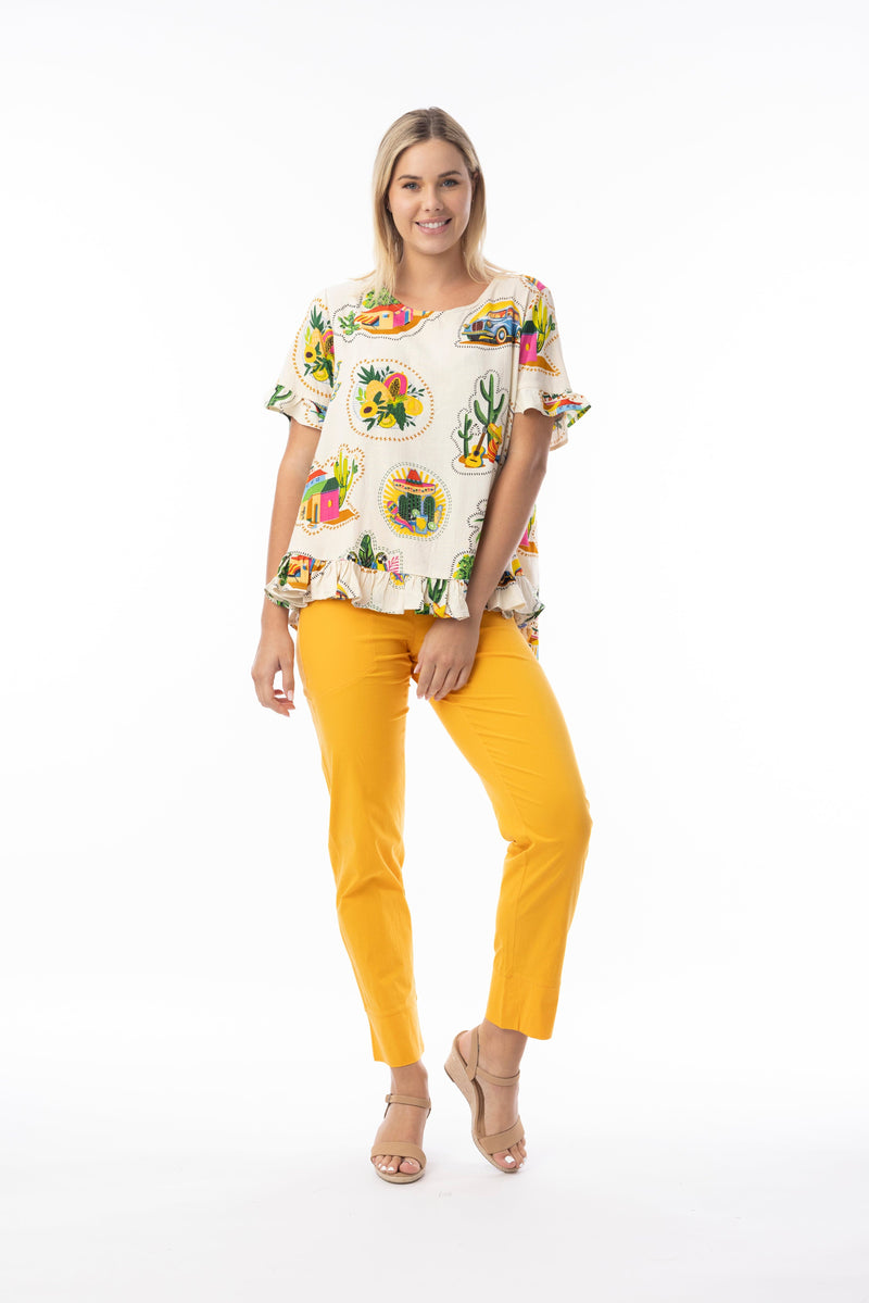 Load image into Gallery viewer, Orientique Womens Guatemala Top Frill
