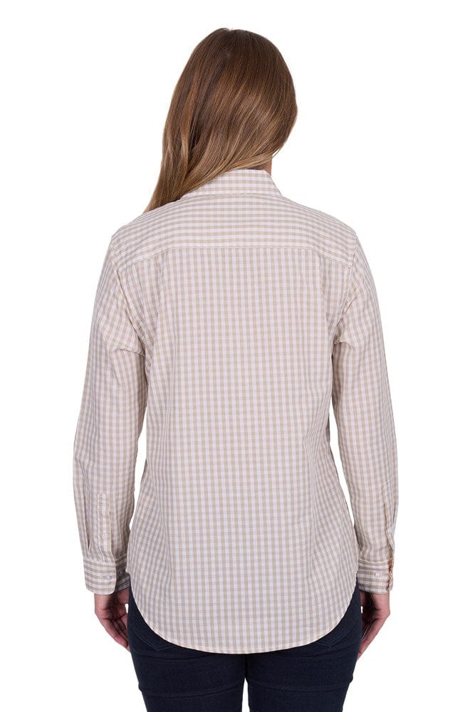 Load image into Gallery viewer, Hard Slog Womens Sara 1/2 Placket Long Sleeve Shirt - Natural
