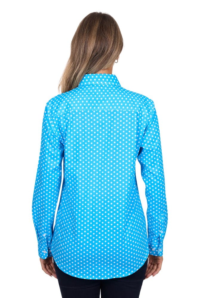 Load image into Gallery viewer, Hard Slog Womens Sia 1/2 Placket Long Sleeve Shirt - Blue
