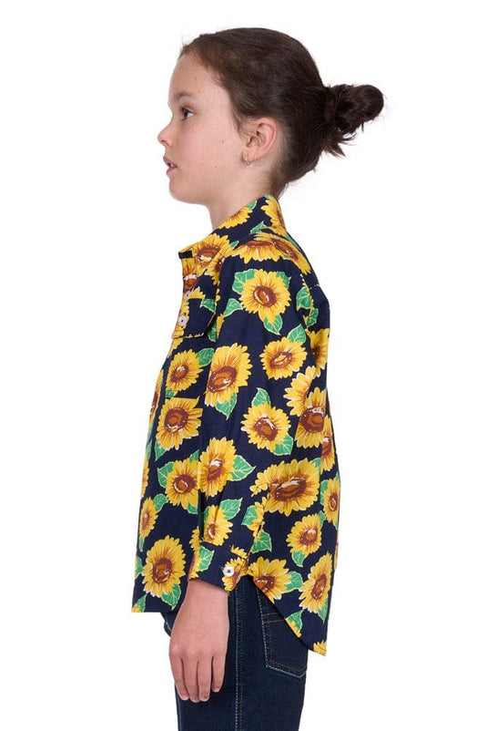 Hard Slog Kids Ally 1/2 Placket Long Sleeve Shirt - Multi
