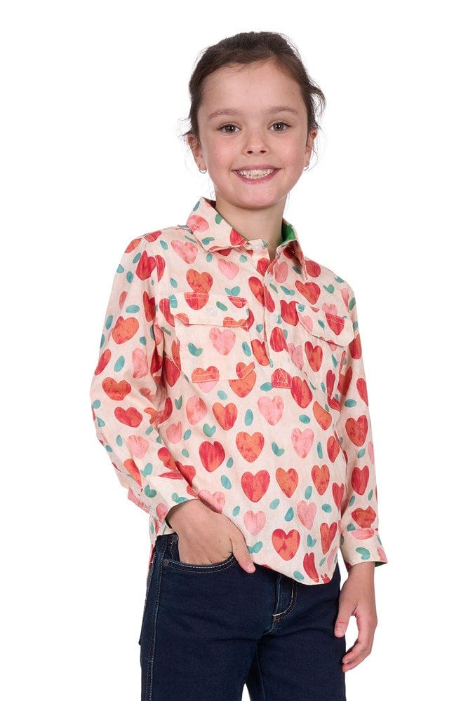 Load image into Gallery viewer, Hard Slog Kids Mira 1/2 Placket Long Sleeve Shirt - Multi
