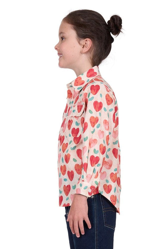 Hard Slog Kids Mira 1/2 Placket Long Sleeve Shirt - Multi