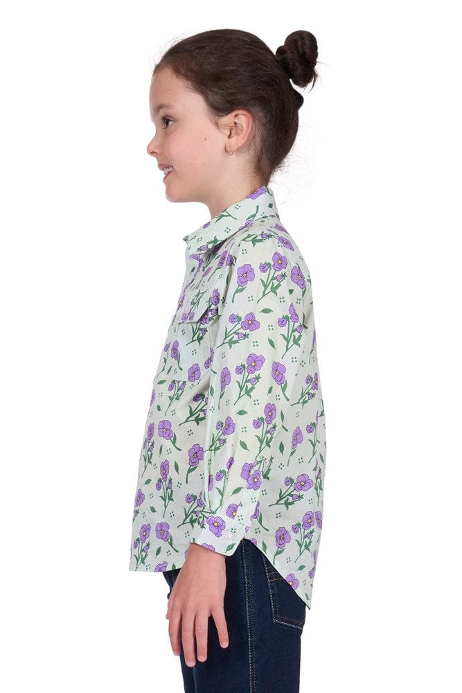 Load image into Gallery viewer, Hard Slog Kids Lynn 1/2 Placket Long Sleeve Shirt - Multi

