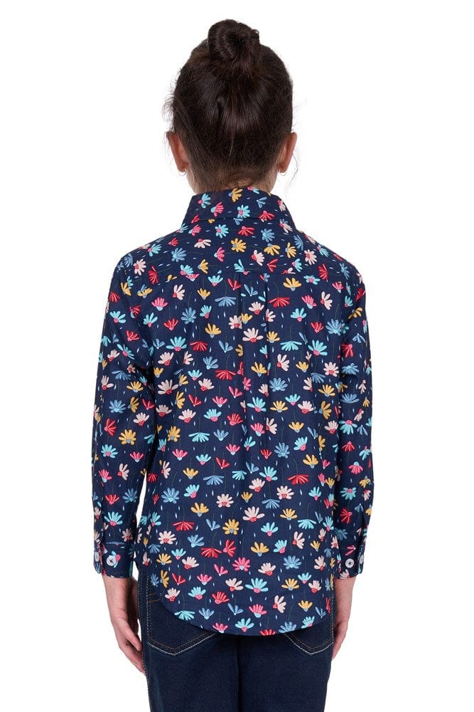 Load image into Gallery viewer, Hard Slog Kids Tori 1/2 Placket Long Sleeve Shirt - Navy
