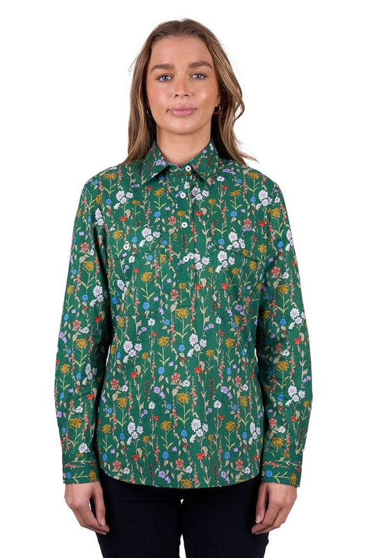 Hard Slog Womens Jani 1/2 Placket Long Sleeve Shirt