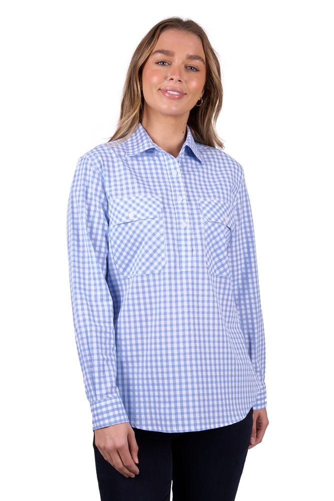 Load image into Gallery viewer, Hard Slog Womens Rux 1/2 Placket Long Sleeve Shirt
