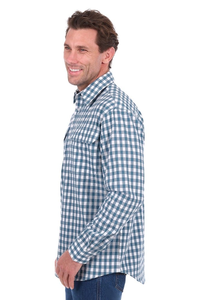 Load image into Gallery viewer, Hard Slog Mens River Half Button Long Sleeve Shirt
