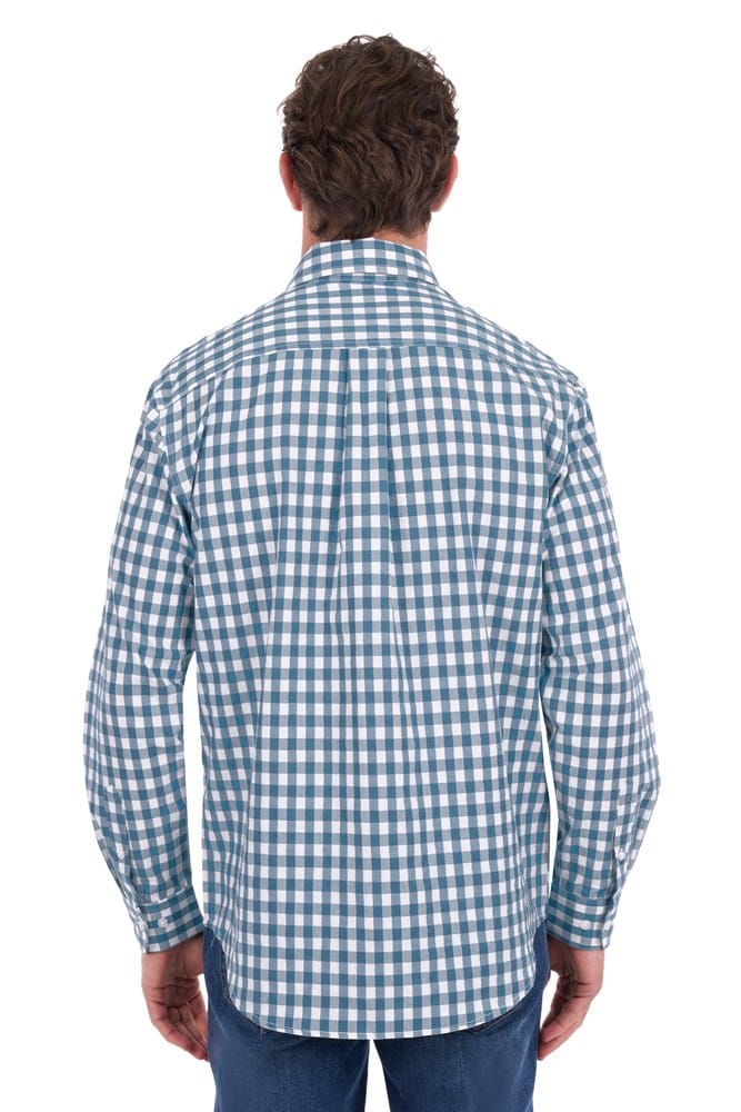 Load image into Gallery viewer, Hard Slog Mens River Half Button Long Sleeve Shirt
