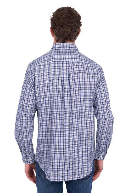 Hard Slog Mens Brooks Half Button Long Sleeve Shirt