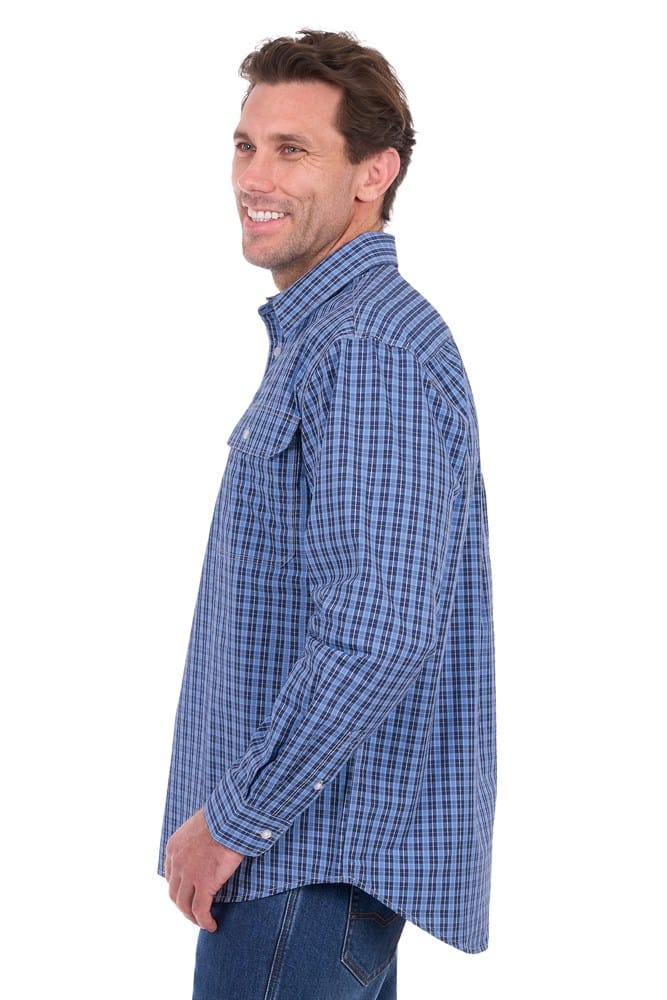 Load image into Gallery viewer, Hard Slog Mens Wyatt Half Button Long Sleeve Shirt
