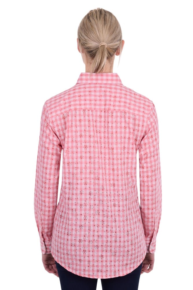 Load image into Gallery viewer, Hard Slog Womens Raquel Half Button Long Sleeve Shirt

