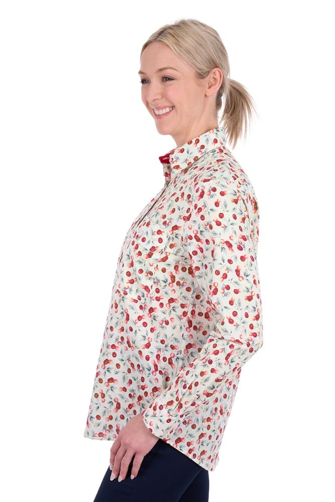 Load image into Gallery viewer, Hard Slog Womens Clair Half Button Long Sleeve Shirt
