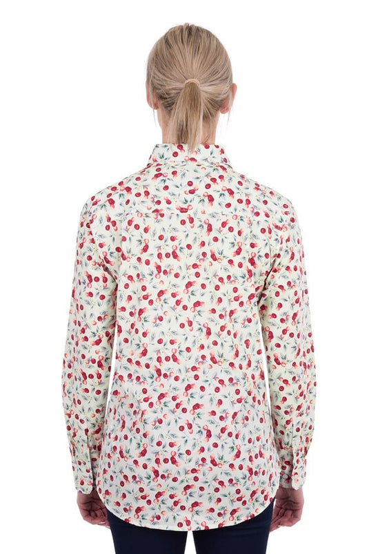 Hard Slog Womens Clair Half Button Long Sleeve Shirt