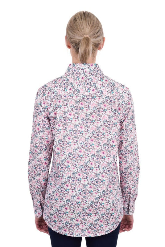 Hard Slog Womens Joyce Half Button Long Sleeve Shirt