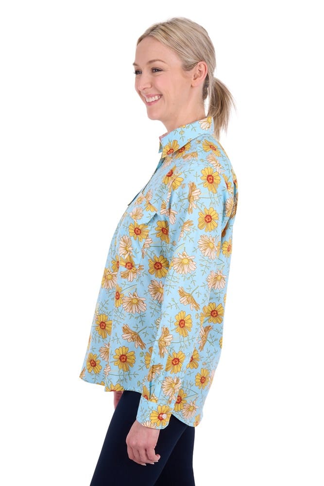 Load image into Gallery viewer, Hard Slog Womens Sunday Half Button Long Sleeve Shirt
