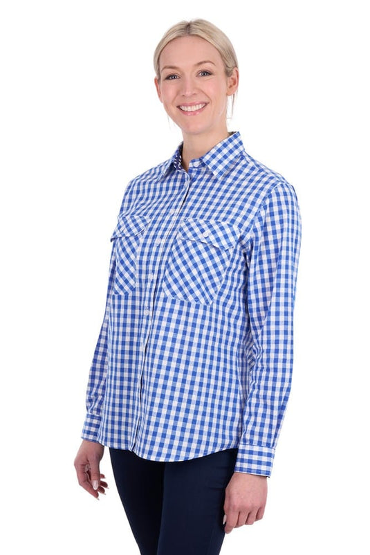 Hard Slog Womens Rowe Full Button Long Sleeve Shirt