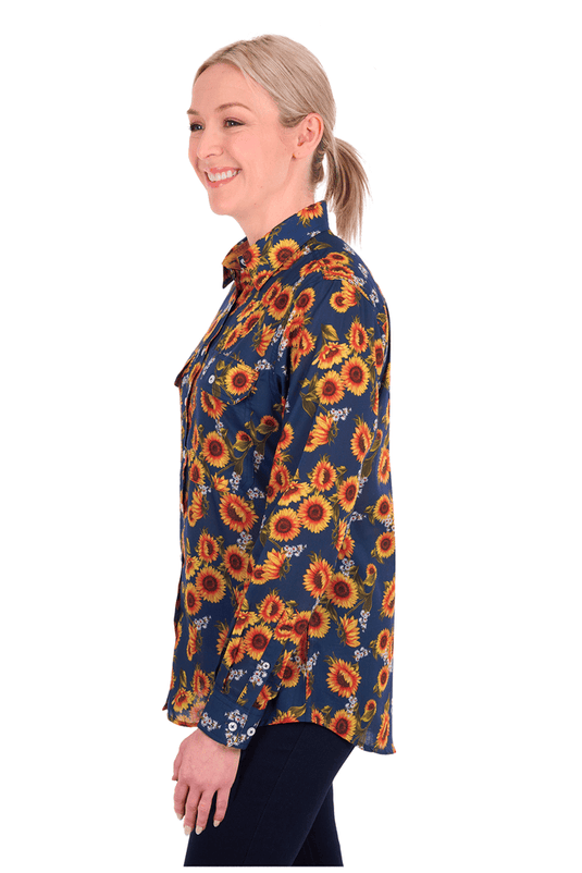 Hard Slog Womens Tabby Full Button Long Sleeve Shirt