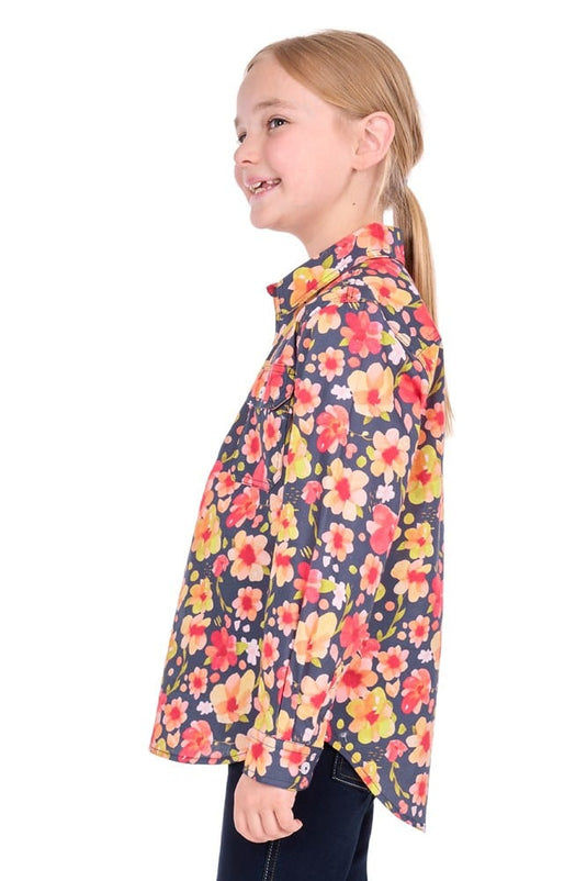 Hard Slog Kids Shanni Half Button Long Sleeve Shirt