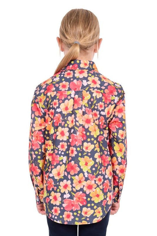 Hard Slog Kids Shanni Half Button Long Sleeve Shirt