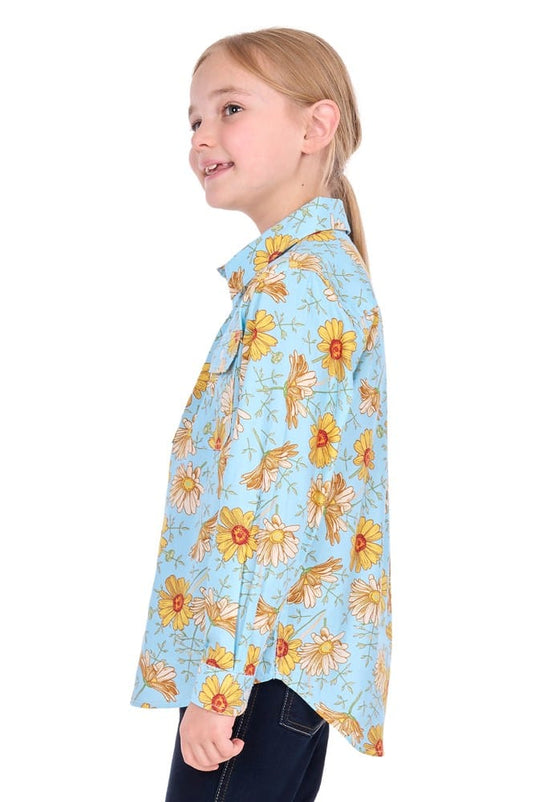 Hard Slog Kids Sunday Half Button Long Sleeve Shirt