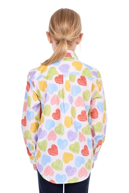 Hard Slog Kids Polly Half Button Long Sleeve Shirt