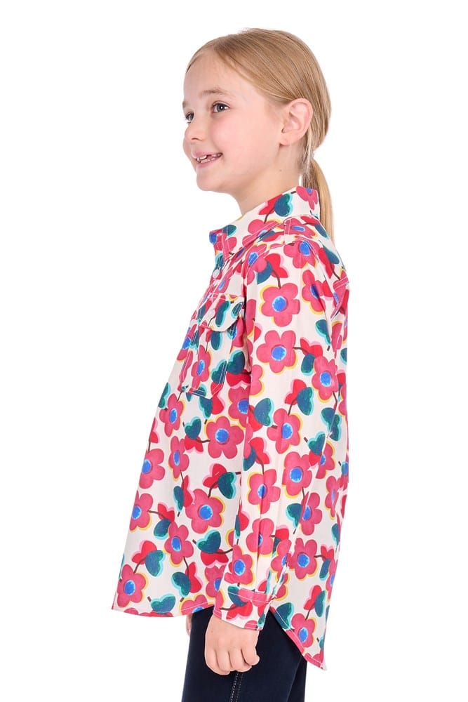 Load image into Gallery viewer, Hard Slog Kids Lorri Half Button Long Sleeve Shirt
