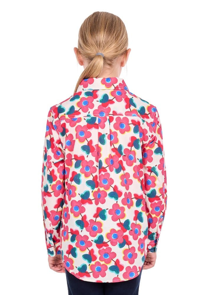 Load image into Gallery viewer, Hard Slog Kids Lorri Half Button Long Sleeve Shirt
