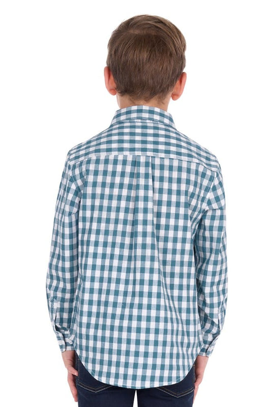 Hard Slog Kids River Half Button Long Sleeve Shirt