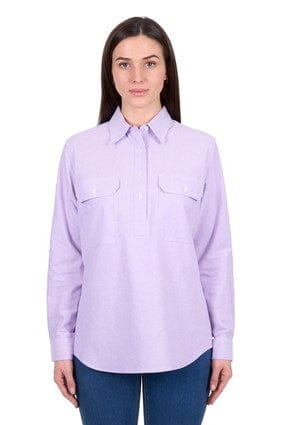 Hard Slog Women's Ginny Half Placket Long Sleeve Shirt