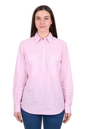 Load image into Gallery viewer, Hard Slog Women's Clara Half Placket Long Sleeve Shirt
