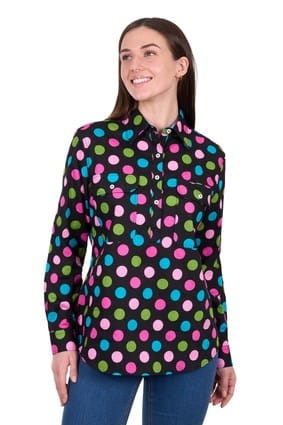 Hard Slog Women's Rena Half Placket Long Sleeve Shirt