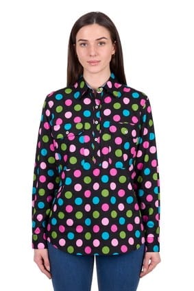 Hard Slog Women's Rena Half Placket Long Sleeve Shirt