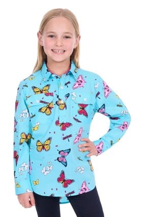 Load image into Gallery viewer, Hard Slog Kids Iva 1/2 Placket Long Sleeve Shirt
