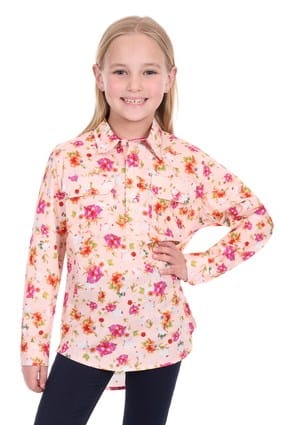 Hard Slog Kids Lily 1/2 Placket Long Sleeve Shirt