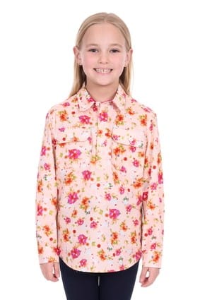 Load image into Gallery viewer, Hard Slog Kids Lily 1/2 Placket Long Sleeve Shirt
