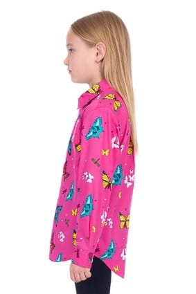Hard Slog Kids Giselle 1/2 Placket Long Sleeve Shirt