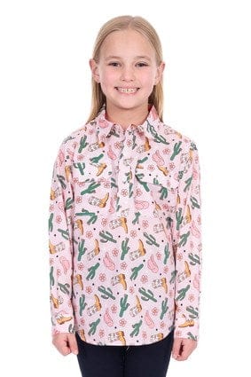 Load image into Gallery viewer, Hard Slog Kids Cleo 1/2 Placket Long Sleeve Shirt
