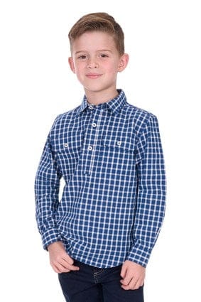 Load image into Gallery viewer, Hard Slog Kids Alden 1/2 Placket Long Sleeve Shirt
