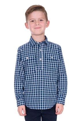 Load image into Gallery viewer, Hard Slog Kids Alden 1/2 Placket Long Sleeve Shirt
