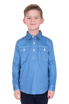 Load image into Gallery viewer, Hard Slog Kids Holden 1/2 Placket Long Sleeve Shirt
