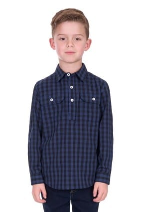 Load image into Gallery viewer, Hard Slog Kids Nash 1/2 Placket Long Sleeve Shirt
