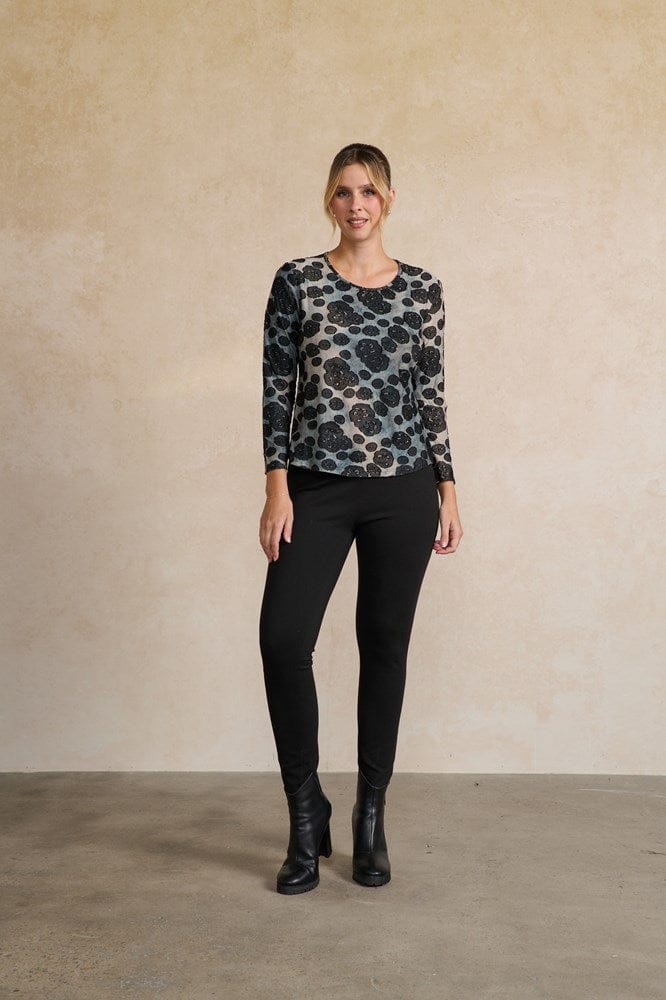 Load image into Gallery viewer, Holmes &amp; Fallon Womens Jacquard Lotus Root Top
