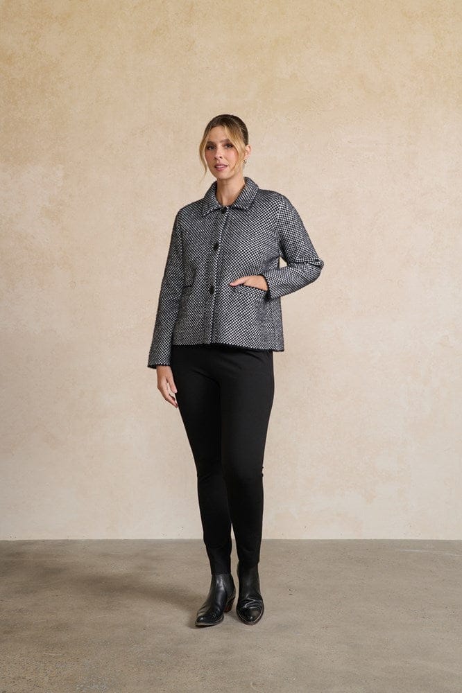 Load image into Gallery viewer, Holmes &amp; Fallon Womens Knitted Checker Board Jacket
