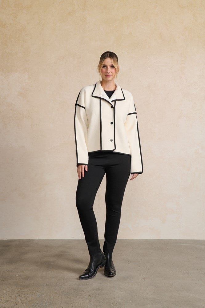 Load image into Gallery viewer, Holmes &amp; Fallon Womens Contrast Piping Jacket
