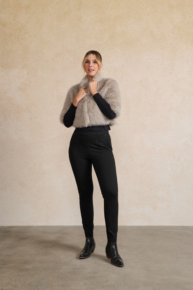 Load image into Gallery viewer, Holmes &amp; Fallon Womens Sparkle Faux Fur Crop Jacket
