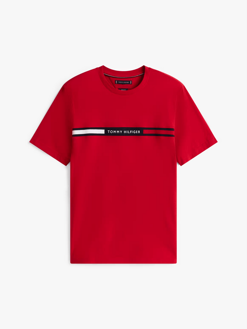 Load image into Gallery viewer, Tommy Hilfiger Mens Chest Insert Tee - Medium Red
