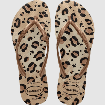 Havaianas Womens Slim Animal Print Thongs