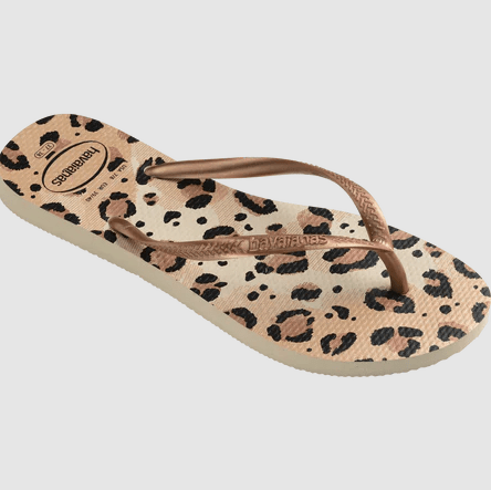 Havaianas Womens Slim Animal Print Thongs