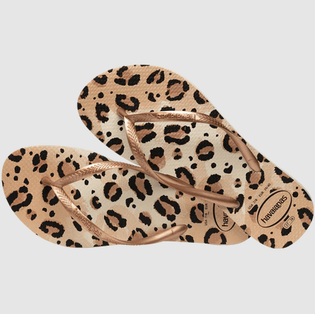 Load image into Gallery viewer, Havaianas Womens Slim Animal Print Thongs
